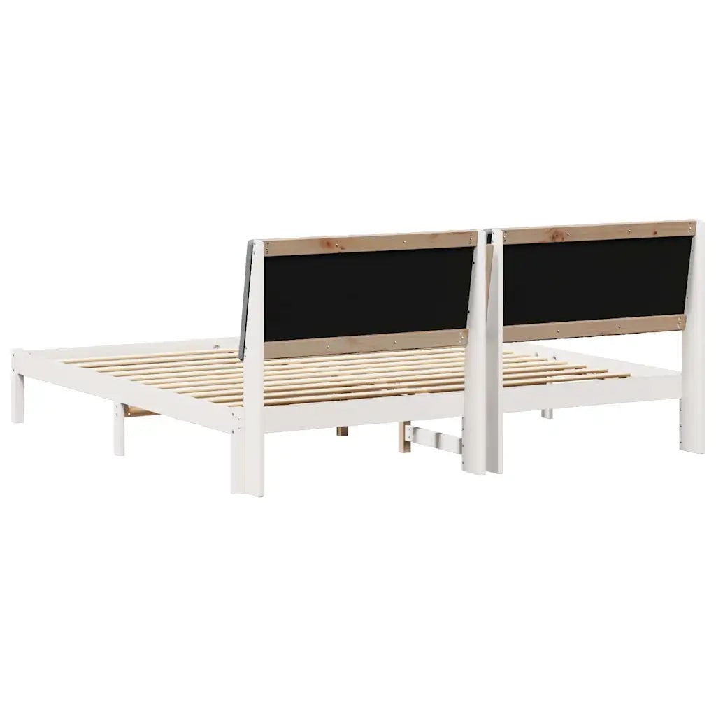 Struttura del letto Bianco 200 x 200 cm Pino massello 3394402