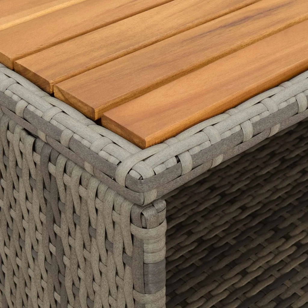 Armadietto Grigio 70 x 50 x 87 cm Poliestere e Rattan Roly 42026913