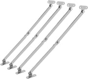 Supporto a schienale 4 pezzi - Schienale a freddo stampato in acciaio - Chiusura a vela - Silenzioso - Massima capacità di sollevamento 20 kg - Duraturo e resistente - Chiusura a vela con schienale