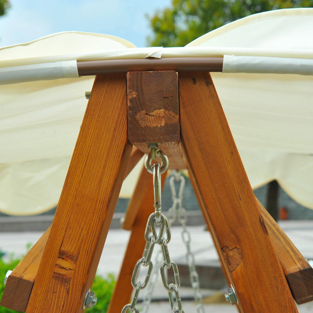 Altalena da Giardino Hollywood Schaukelbank ¨C Zephmum ¨C 3 Posti in Legno di Larice