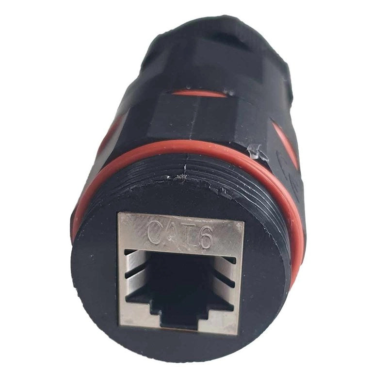 2 Connettori Rete RJ45 IP68 Forma I Manicotto Collegamento Cavo Esterno 105x30mm