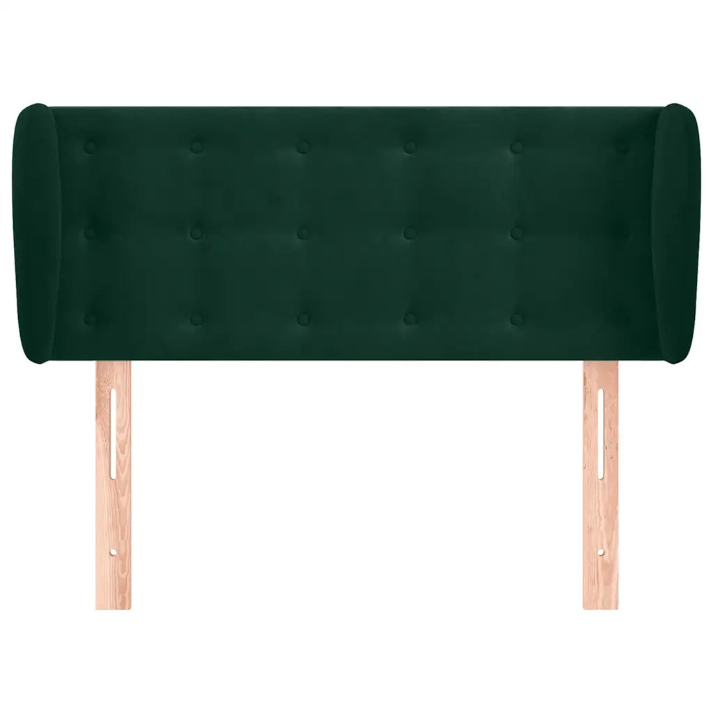 Testiera ad Orecchio Verde Scuro 103x23x78/88 cm in Velluto 3117623