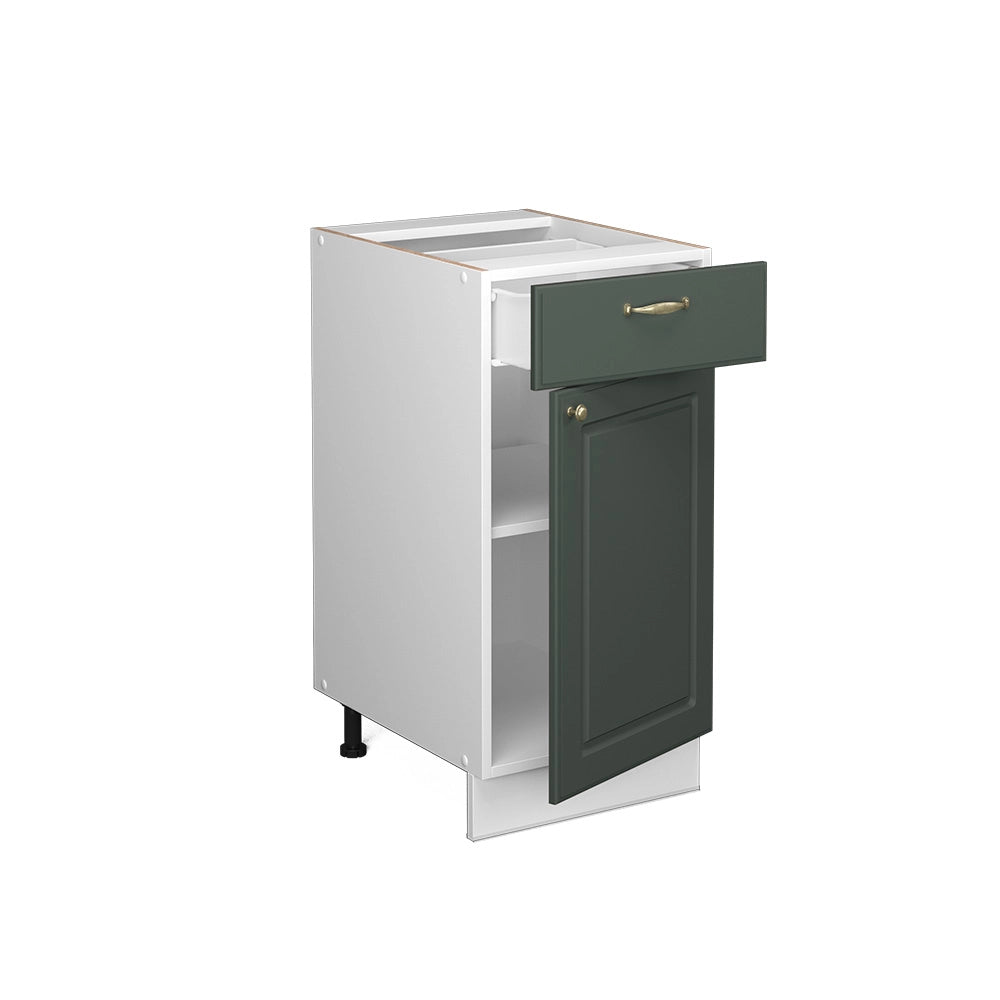 Mobiletto base per cucina Fame-Line Verde-oro rustico/Bianco 40 cm senza piano di lavoro Vicco