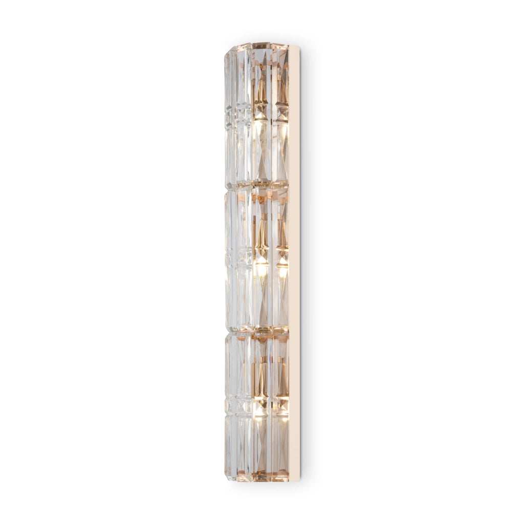 Maytoni applique contemporanea Facet 3 luci E14 oro metallo vetro trasparente