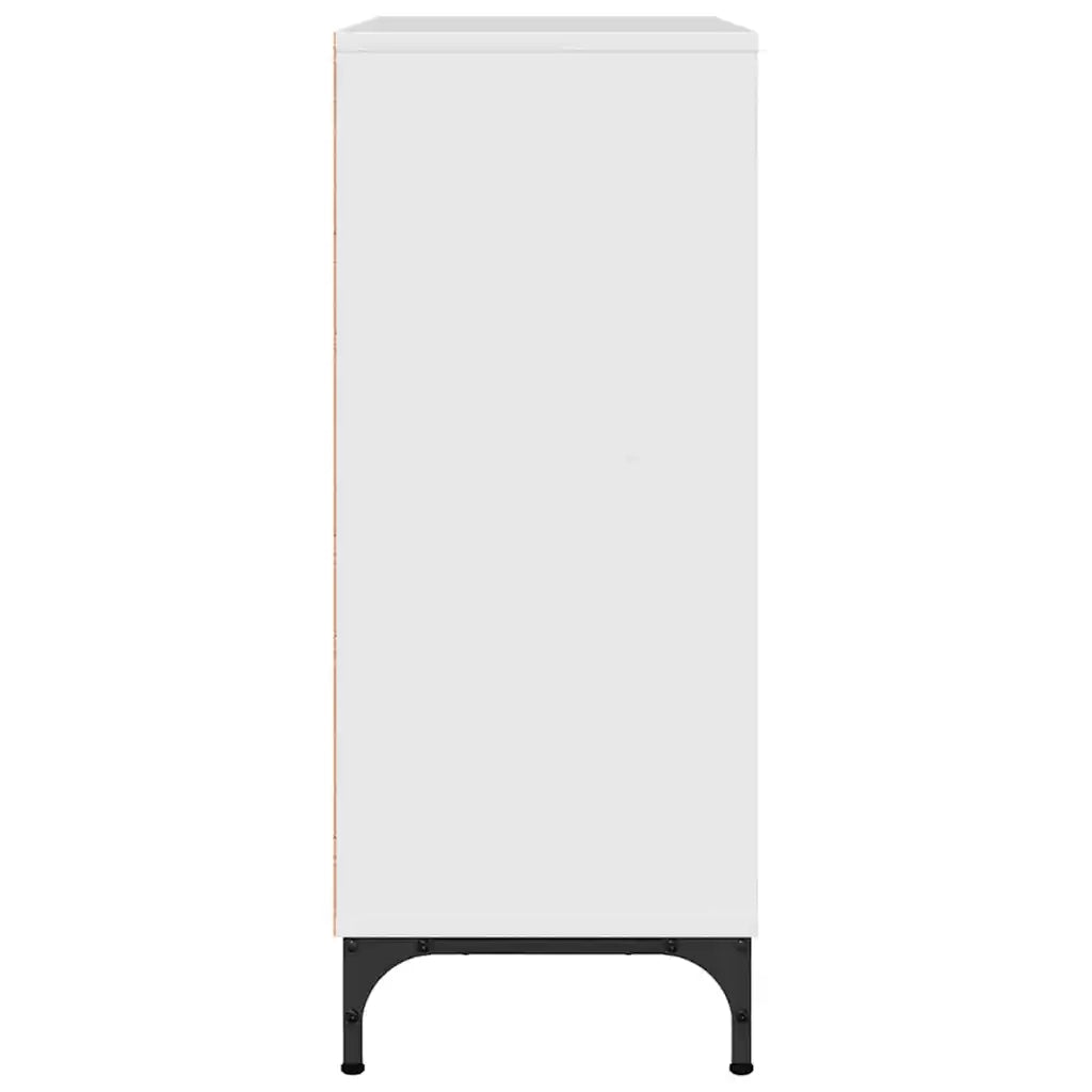 Credenza Bianco Lucido 79,5 x 33 x 82 cm Legno multistrato 883438