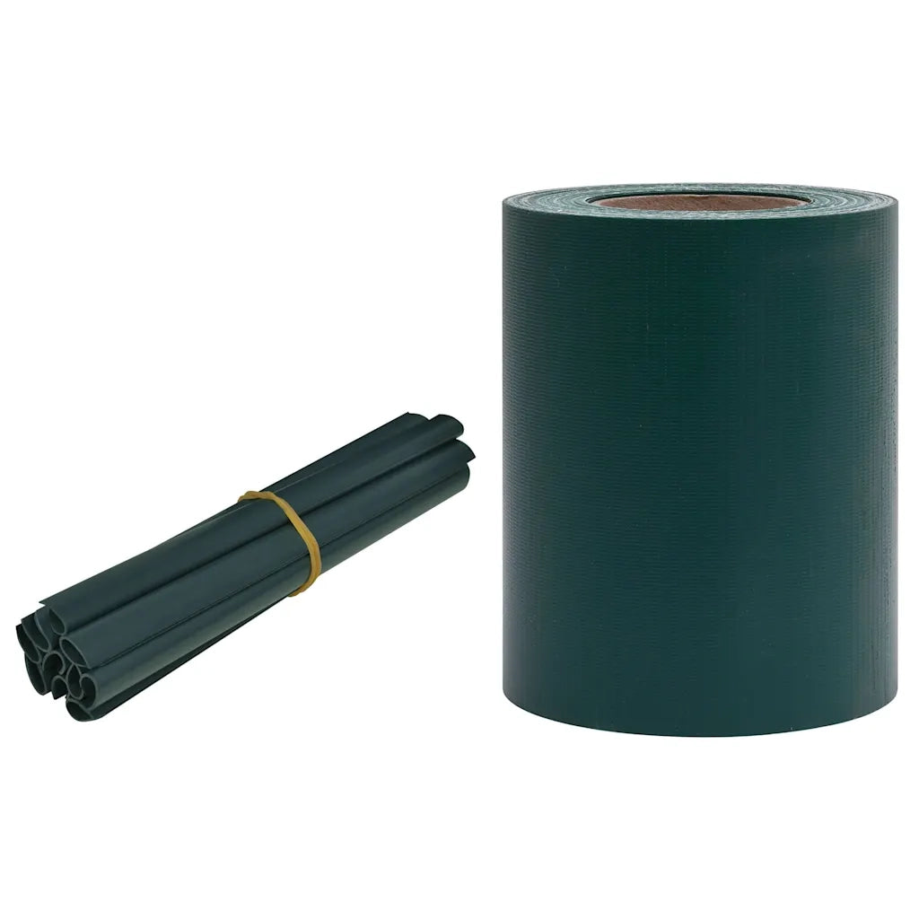 Recinzione Frangivento da Giardino PVC 35x0,19 m Verde Opaco 147869