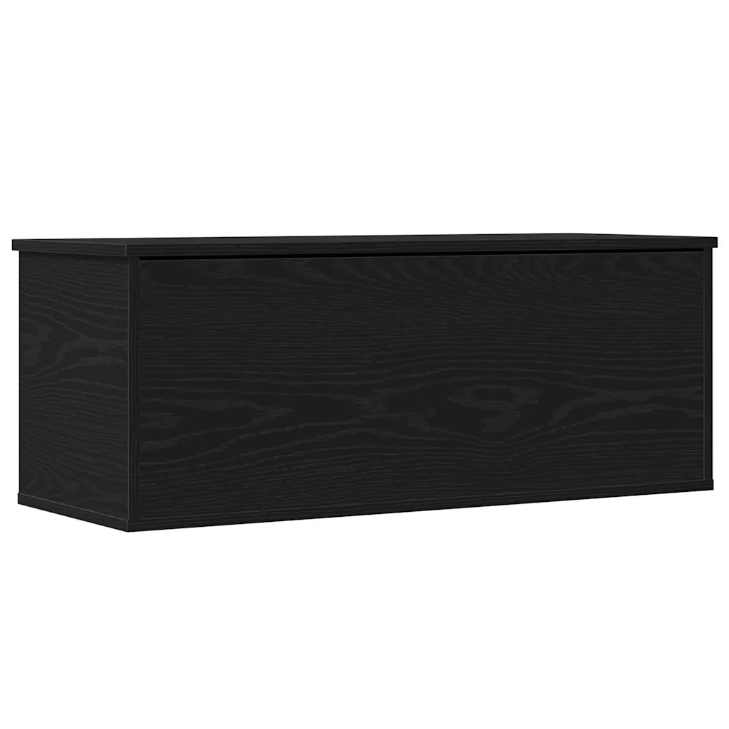 Scatola di Stoccaggio Rovere Nero 90 x 35 x 35 cm 868713