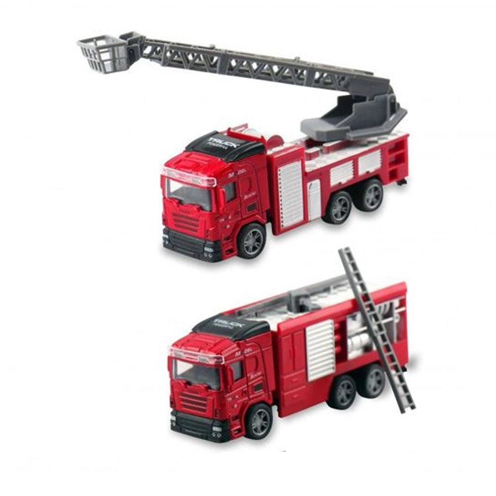 Trade Shop - Macchinina Giocattolo Educativo Per Bambini Mezzi Dei Pompieri Camion Metal Lux -
