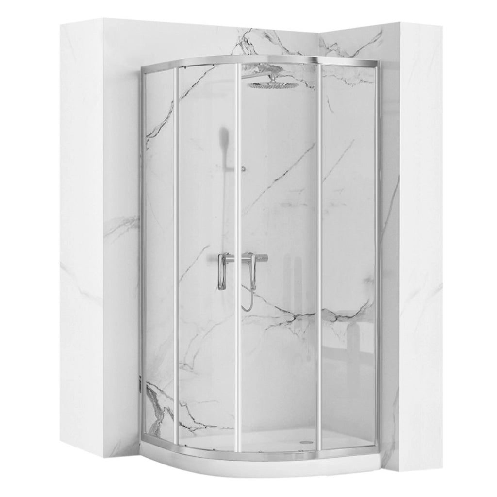 Cabina Doccia Rea Look Chrome 80x80 Senza piatto doccia