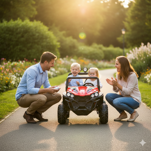 Macchina Elettrica per Bambini Licenza Ufficiale Polar 24V Fuoristrada 2 Posti Rosso