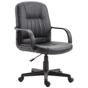 SEDIA UFFICIO ERGONOMICA IMBOTTITA GIREVOLE CON ROTELLE NERO
