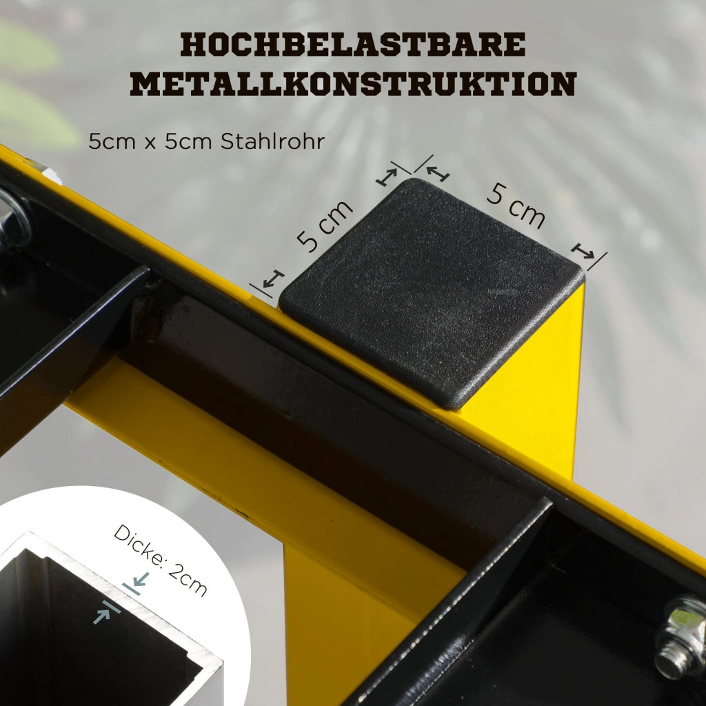 Portapesi per manubri ¨C Minimal ¨C giallo, acciaio, 92.5x50.5x80.5 cm