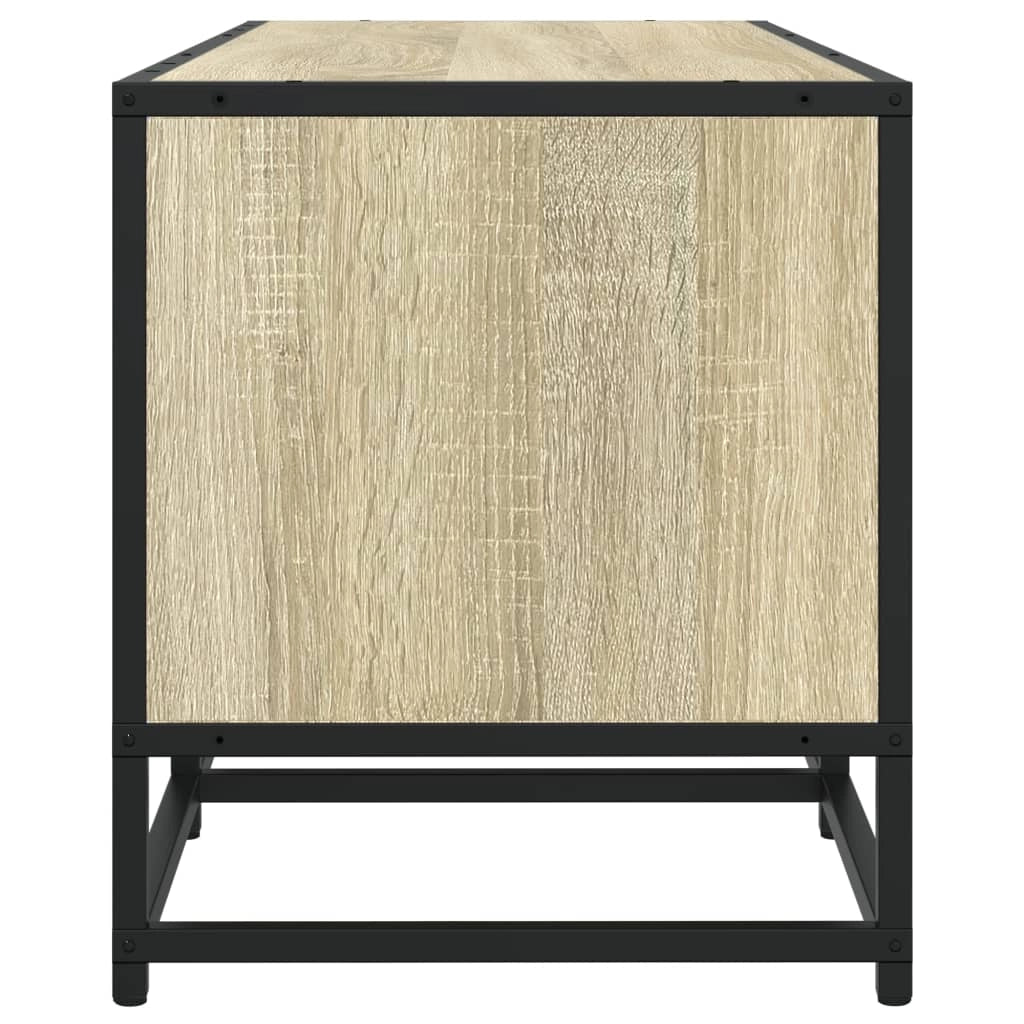 Mobile TV multimediale mensola TV credenza TV sala da pranzo soggiorno camera da letto rovere Sonoma 100 x 35 x 41 cm legno ingegnerizzato e metallo marrone 02_0027418