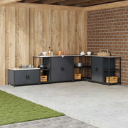 Stoccaggio in cucina Antracite 40 x 50 x 92 cm Acciaio 874970
