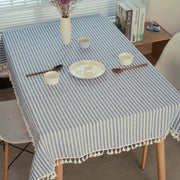 Telaio per tenda, con strisce, con frange, tessuto per interni ed esterni, 100 x 140 cm