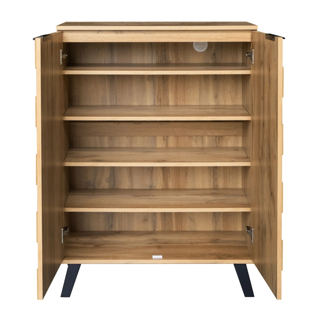 Scarpiera moderna con 4 ripiani regolabili 80;5 x 35 x 109;5 cm in legno
