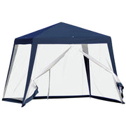 Gazebo da giardino 3x3 m con zanzariera ¨C zephmum ¨C blu impermeabile UV