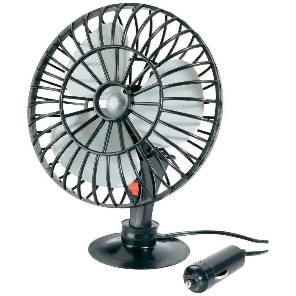 Trade Shop - Ventilatore Areatore Climatizzatore Oscillante A Ventosa Vento Aria Auto 12v -