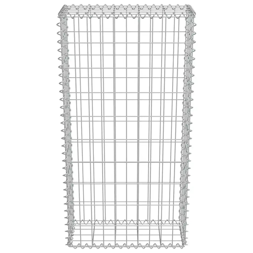 Gabbione con Copertura in Acciaio Zincato 50x20x100 cm