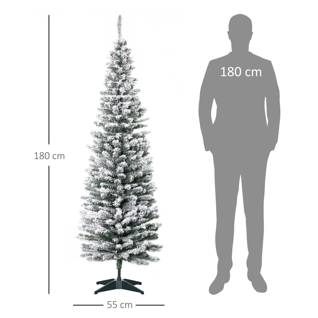 Albero di Natale Artificiale ¨C zephmum ¨C 210 cm, PVC, Verde/Bianco