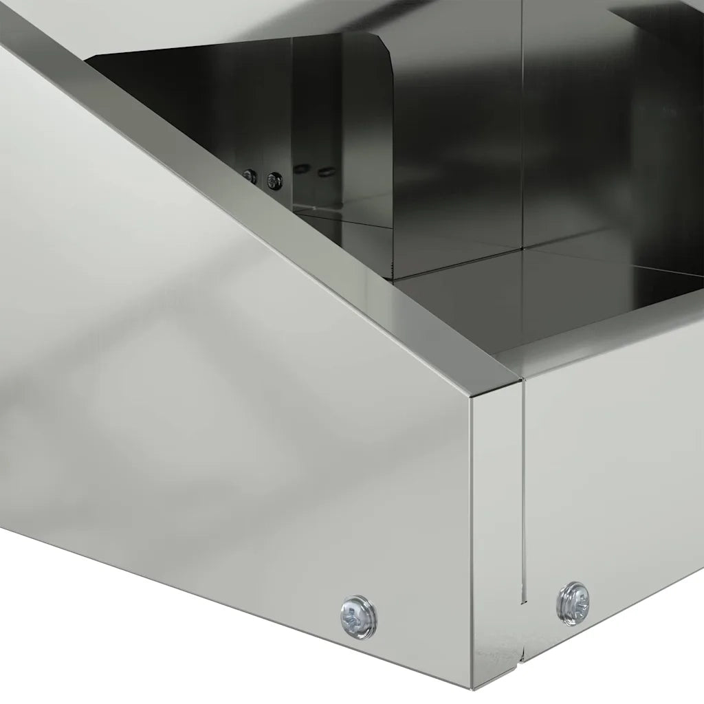 Mangiatore per cervi Argento 28 x 30 x 80 cm Acciaio zincato CFW1723343