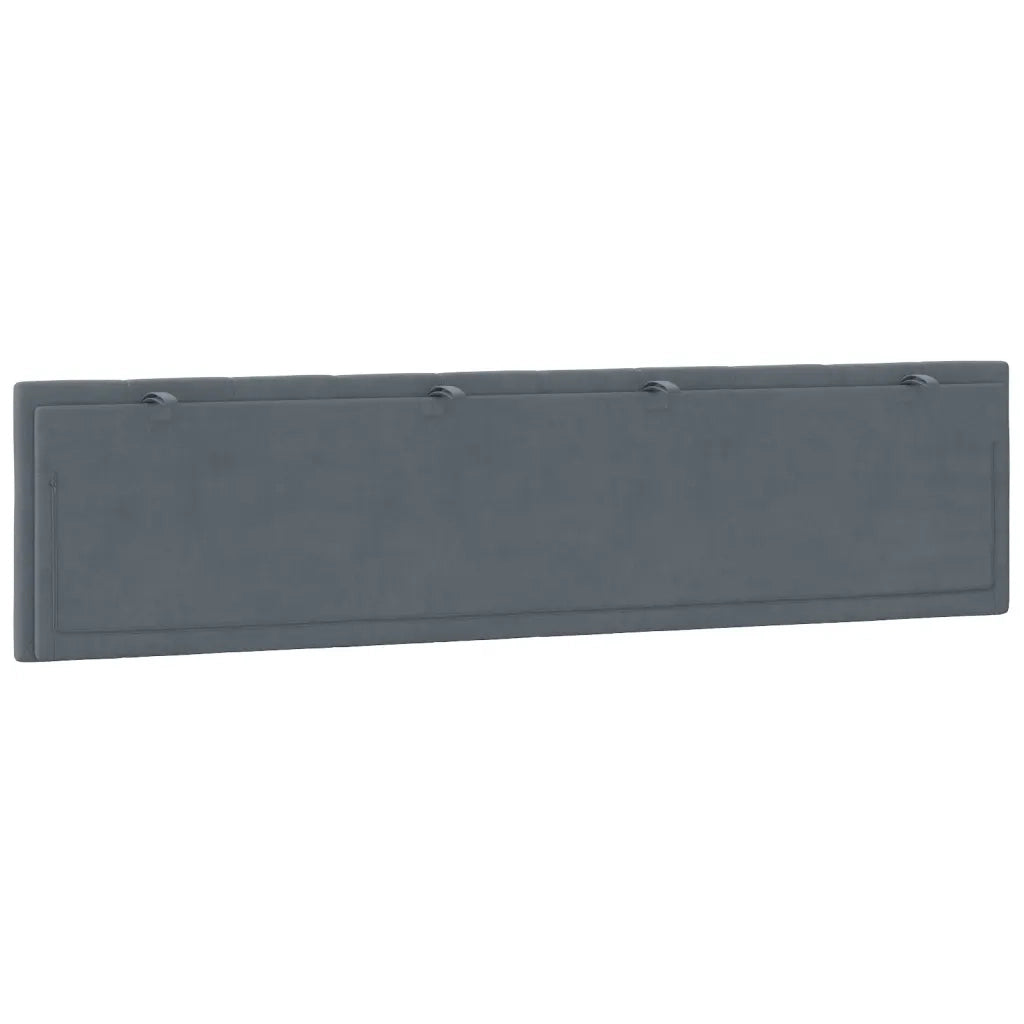 Cuscino Testiera Hanko Grigio Scuro 200 cm in Velluto 374690
