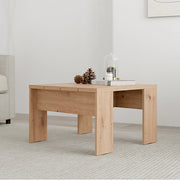 Magre, Tavolino da Salotto Forma Quadrato, 67x67x43h cm Marrone Rovere Nodi