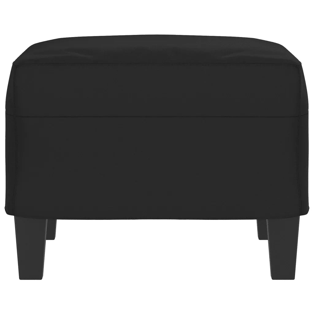 Poggiapiedi Nero 60x50x41 cm in Tessuto Microfibra 349344
