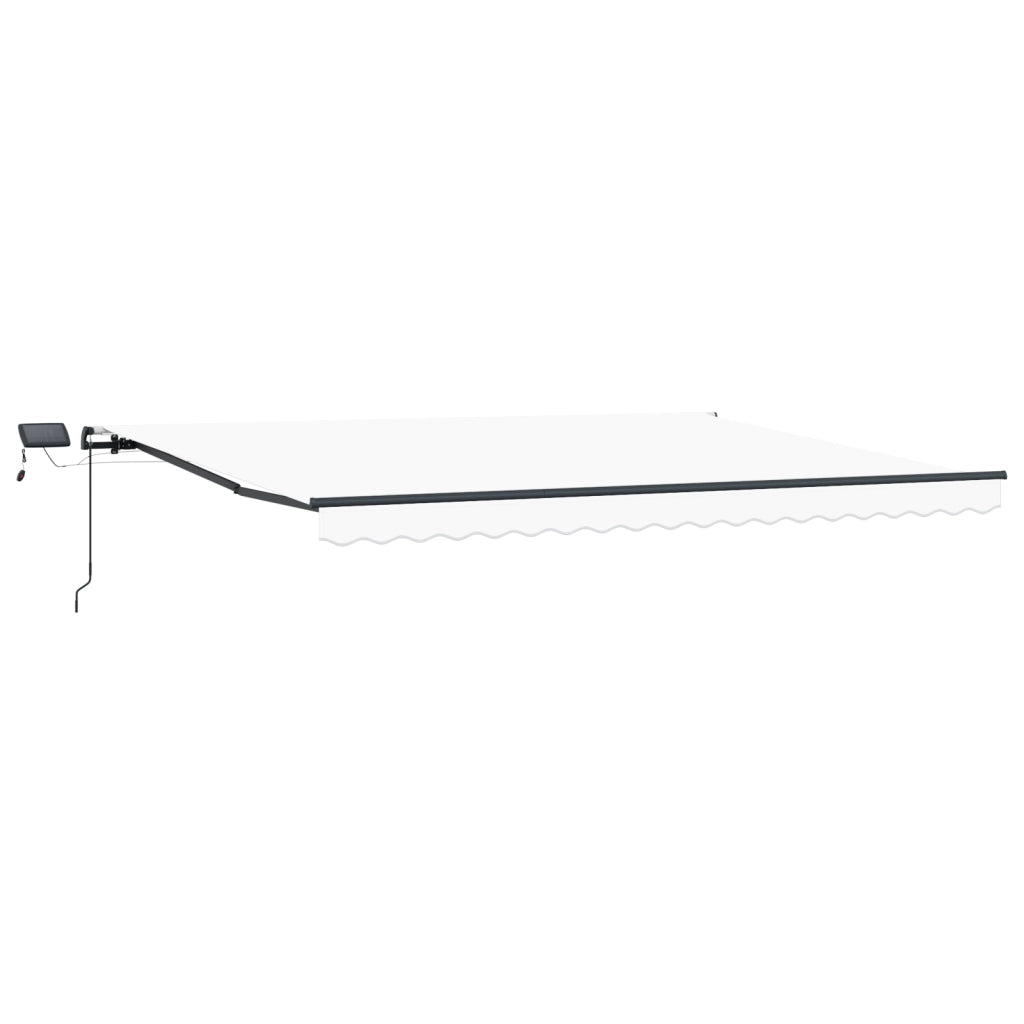 Tenda Retrattile Manuale  con LED Bianca 400x300 cm