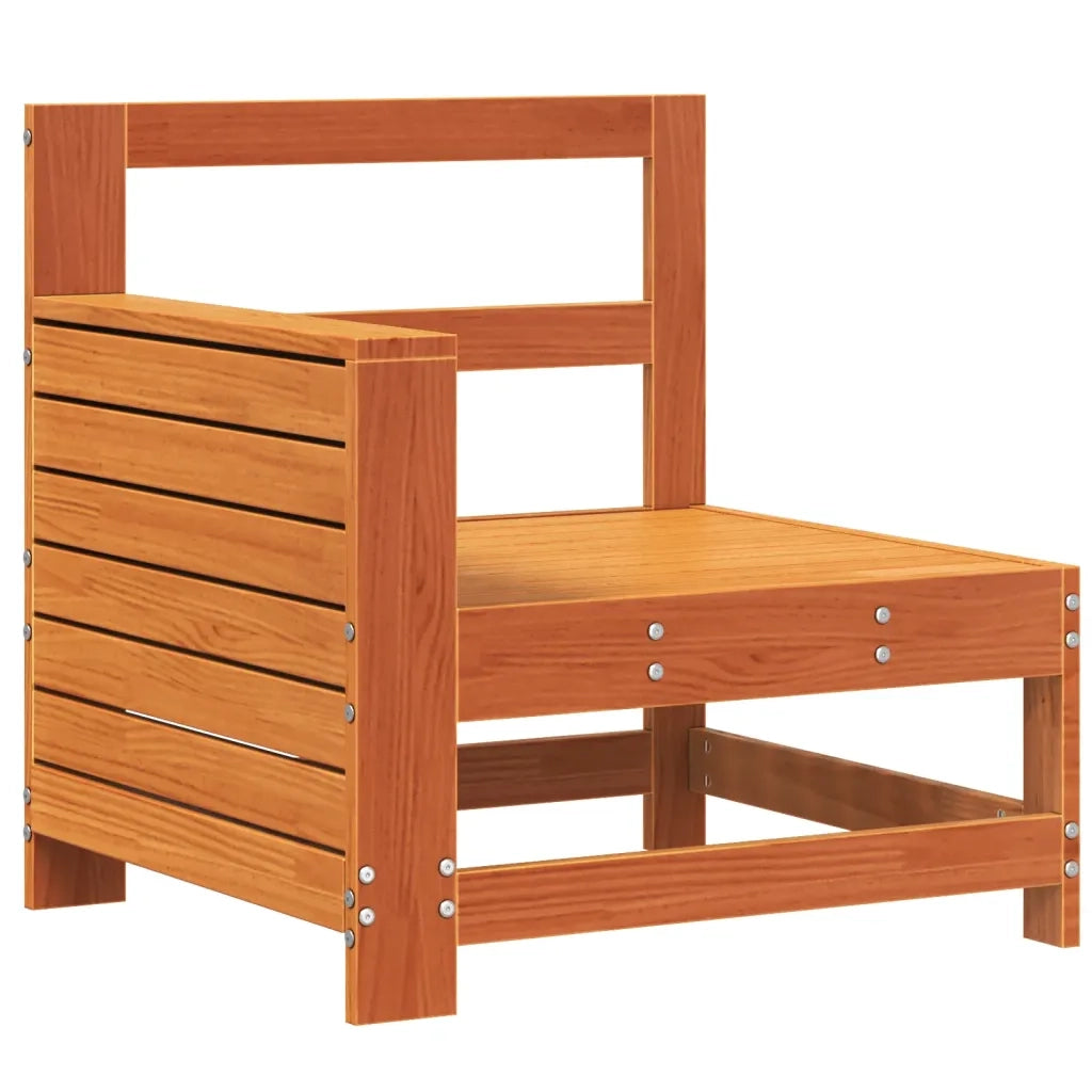 Divano senza Braccioli Giardino-Sofa da Giardino-Divanetto da esterno Marrone Cera 69x62x70,5 cm Pino