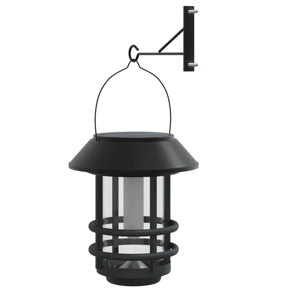 Lanterne Solari per Esterni 2 pz Fiamma Tremolante Bianco Caldo 4008185