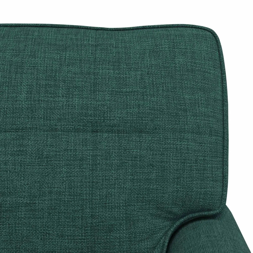 Chaise Lounge con cuscino Verde Scuro 91 x 157 x 91 cm Tessuto