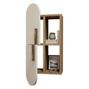 Nesat, Mensola 4 Ripiani, 35x22x60h cm Marrone Noce