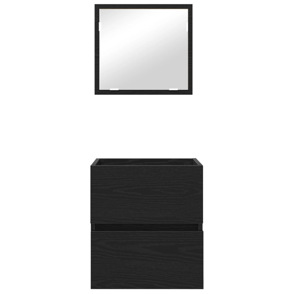 Mobiletto da bagno - Rovere Nero Legno ingegnerizzato Standard