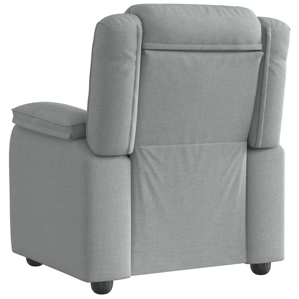 Divano Sedia-Poltrona Reclinabile in Tessuto Grigio Chiaro 928802