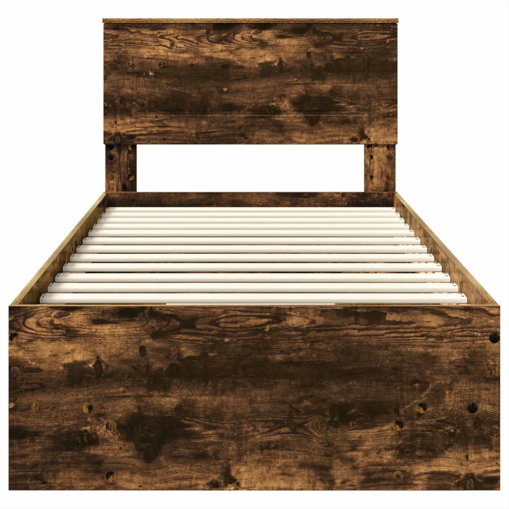 Struttura del letto Rovere fumé 90 x 200 cm Legno multistrato