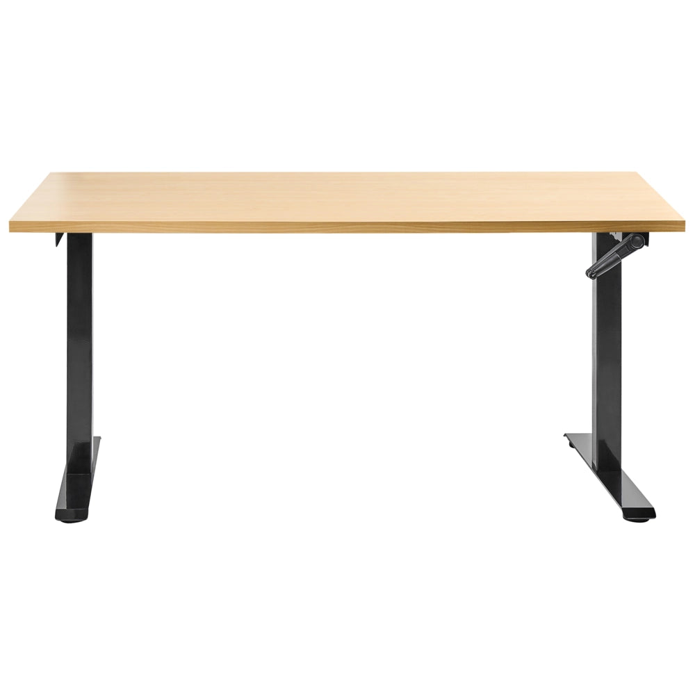 Scrivania regolabile in altezza elettricamente nero 160 x 72 cm Struttura in acciaio verniciato a polvere