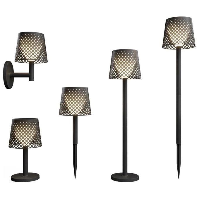 NewGarden LUMGRE080NXSWNW Greta Lampada Solare LED da Esterno 5 in 1 IP65 80 lm 3000K ricarica USB colore Nero