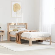 Giroletto con Testiera 100x200 cm Legno Massello di Pino 3306784