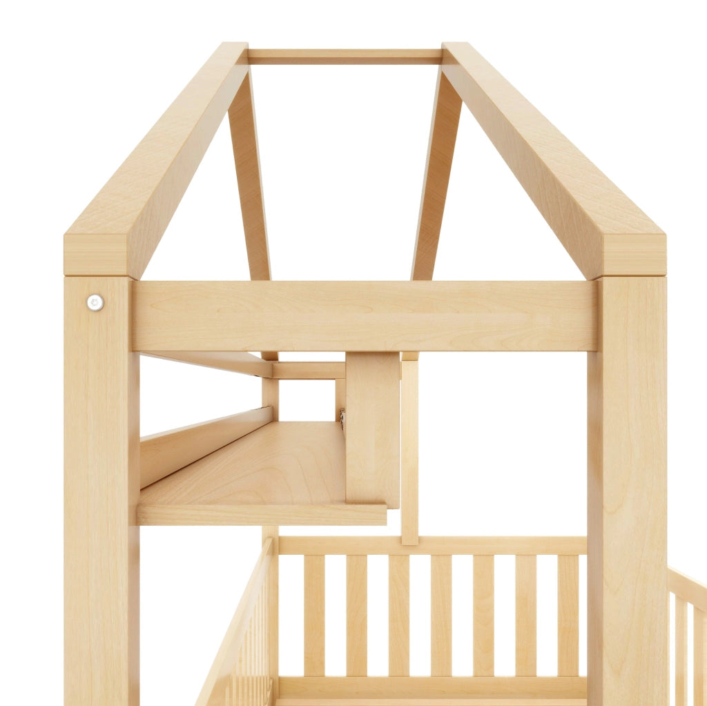 Letto a casetta per bambini 90x200 cm con cassetti; legno; colore naturale (Senza materasso)