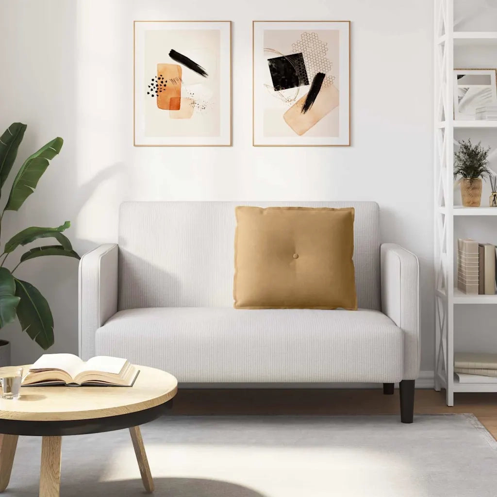 Cuscino per Schiena Marrone 60 x 50 cm Tessuto in Cords 42014683
