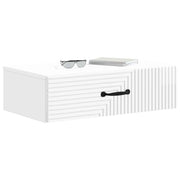 Tavolino da Parete Laterale Bianco Lucido 59 x 34,5 x 17 cm 898659