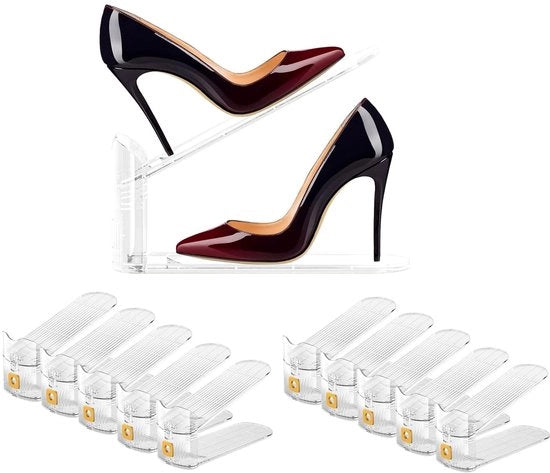 Sistema di organizzazione per scarpe con risparmio di spazio