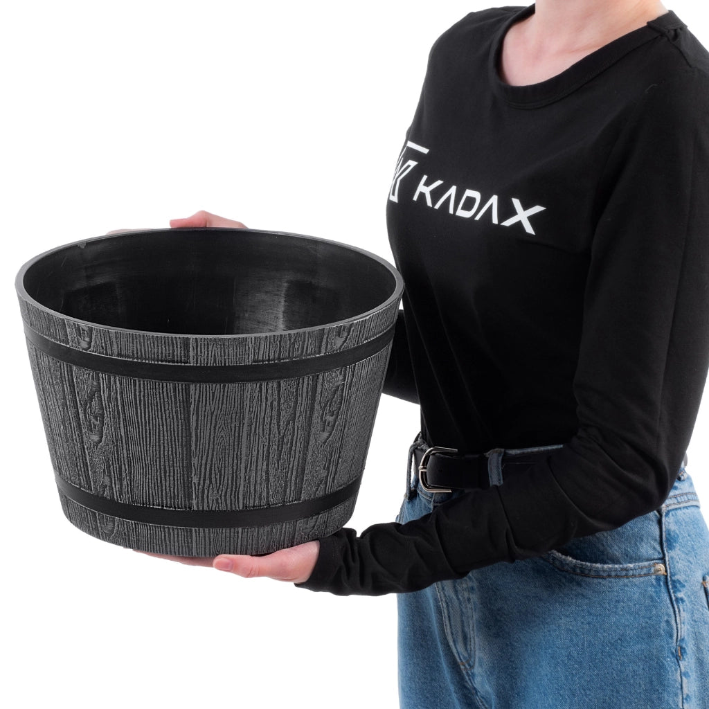 Vaso da fiori KADAX, vaso da giardino rotondo in plastica, 30 cm
