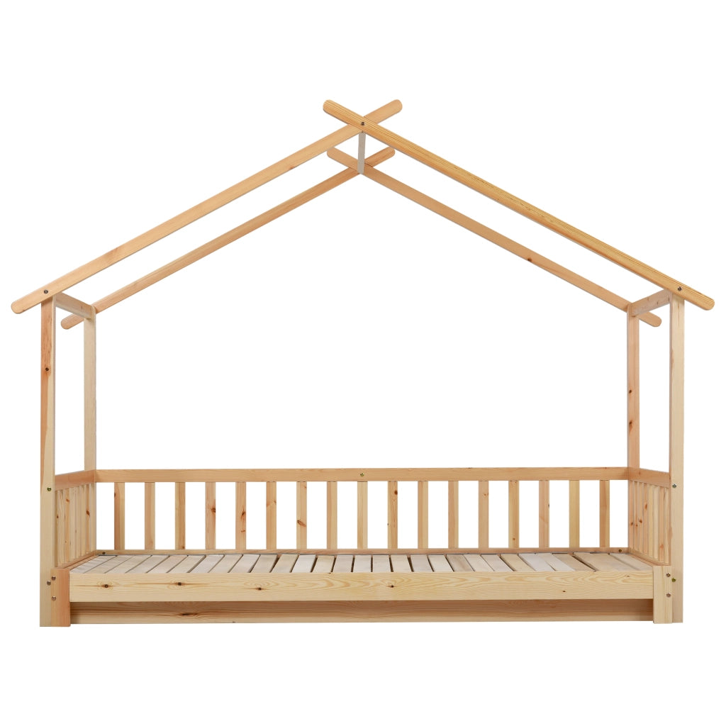 Letto Casetta Estendibile Singolo e Matrimoniale in Legno Massello ¨C MINIMAL ¨C Naturale 90x200 / 180x200