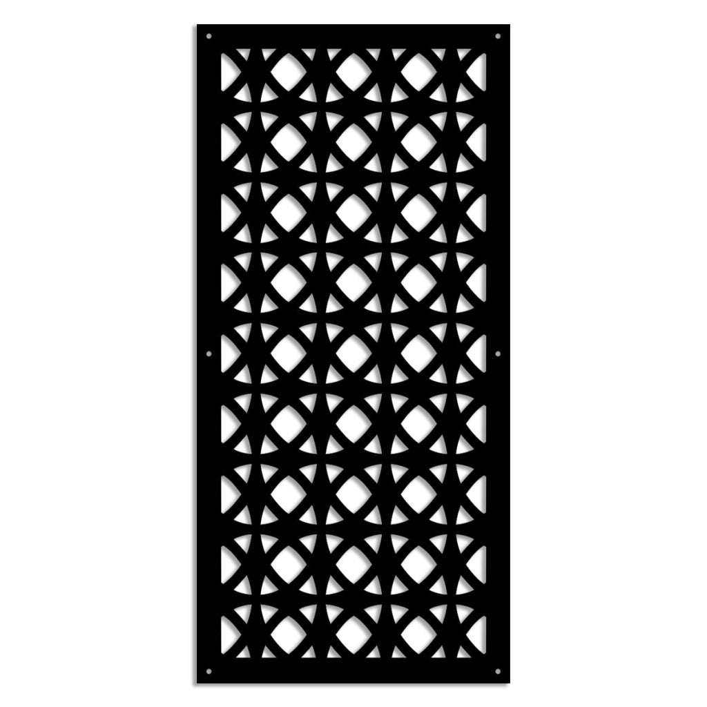 DARKSIDE - Pannello in PVC traforato - Parasole Misura: 50x150 cm, Colore: nero