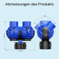 JVP-232 Pompa di movimento doppia 15000l/h 26W, orientabile con supporto magnetico