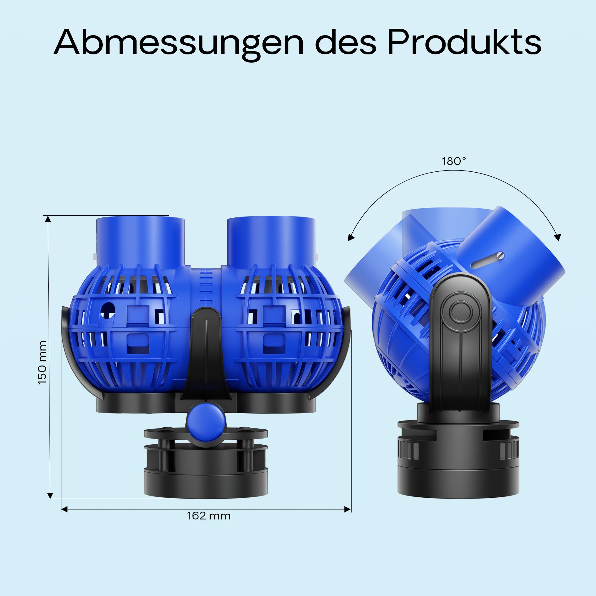 JVP-232 Pompa di movimento doppia 15000l/h 26W, orientabile con supporto magnetico