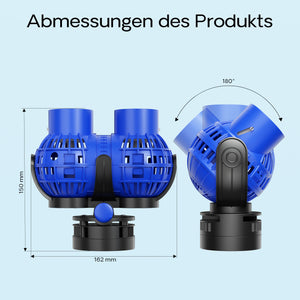 JVP-232 Pompa di movimento doppia 15000l/h 26W, orientabile con supporto magnetico