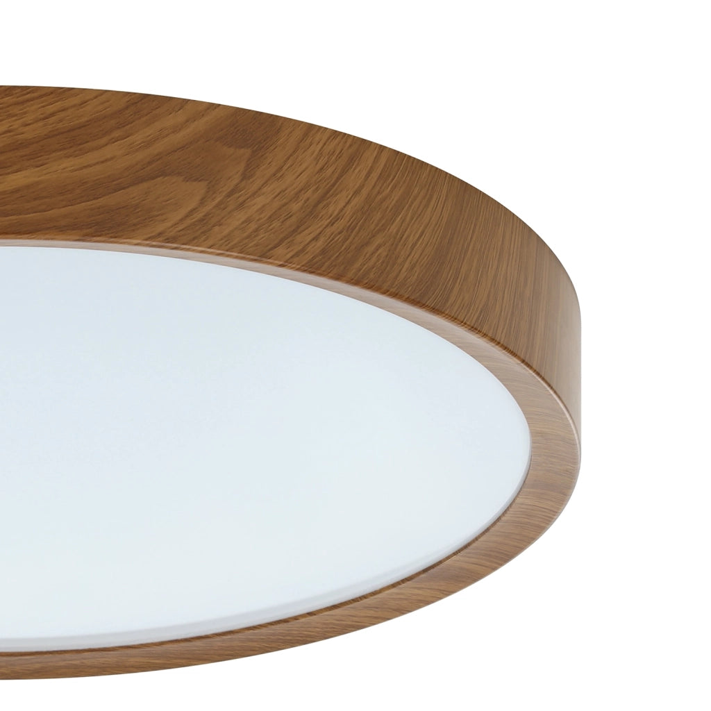 Plafoniera Contemporanea Musurita Policarbonato Noce 6 Luci Led Integrato 5,5W